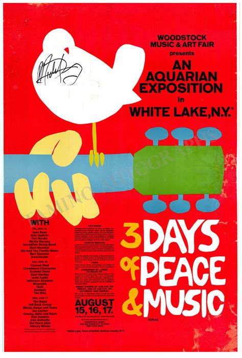 woodstock festival 1969 poster|original woodstock poster 1969 signed.